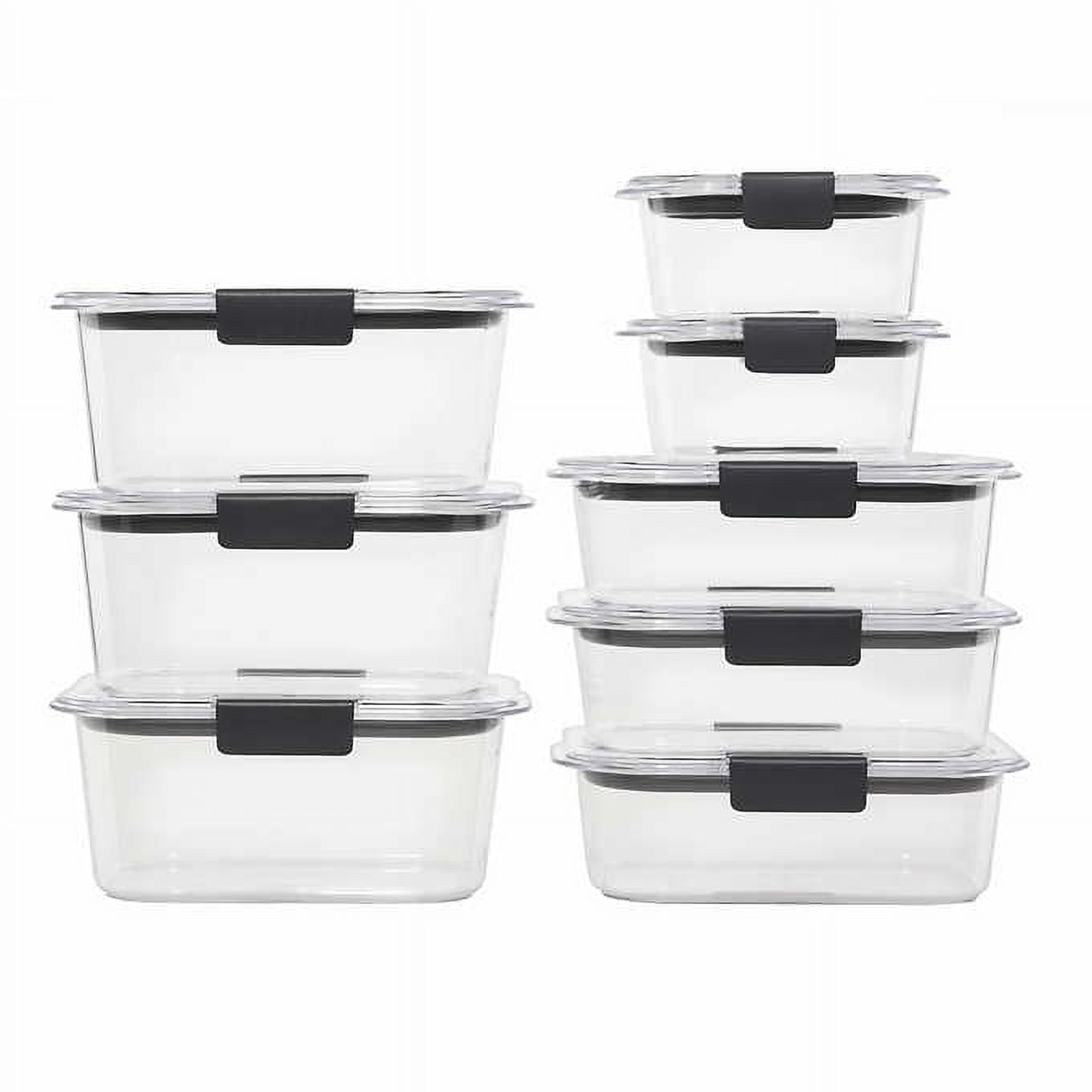 Rubbermaid Brilliance Plastic Food Storage Containers - Set of 16