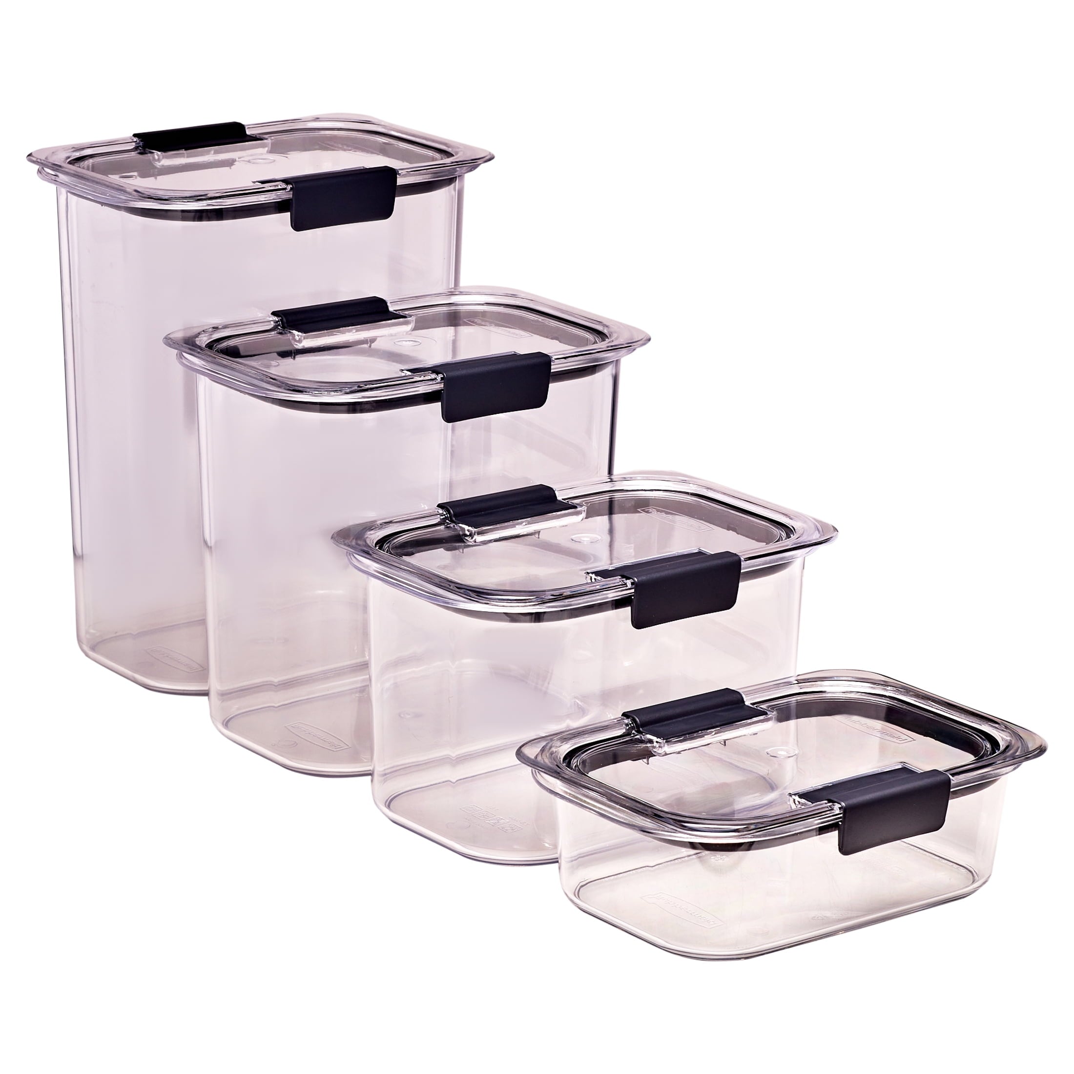 Rubbermaid Brilliance Tritan Airtight Pantry Food Storage 8-Pc Set - 2.8 Qt, Dishwasher Safe
