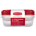 Rubbermaid EasyFindLids Food Storage Container Value Pack with Lids - 1-8.5 (2.0 Liter) Cup, 1-5.5 Cup (1.3 Liter)