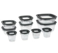 Rubbermaid Premier 20-Piece Food Storage Container Set with Easy Find Lids - Plastic, Gray