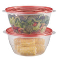 Rubbermaid TakeAlongs Serving Bowl Food Storage Containers - 15.7 Cup, Tint Chili, 2 Count