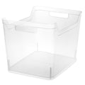 Sterilite Wide Shelf Bin - Clear Plastic Open Storage Containers, Multi-purpose Organizers, 6 Count