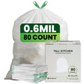 Valueguard Strong Flex 13-Gallon Drawstring Tall Kitchen Trash Bags - Fresh Scent, 80 Bags