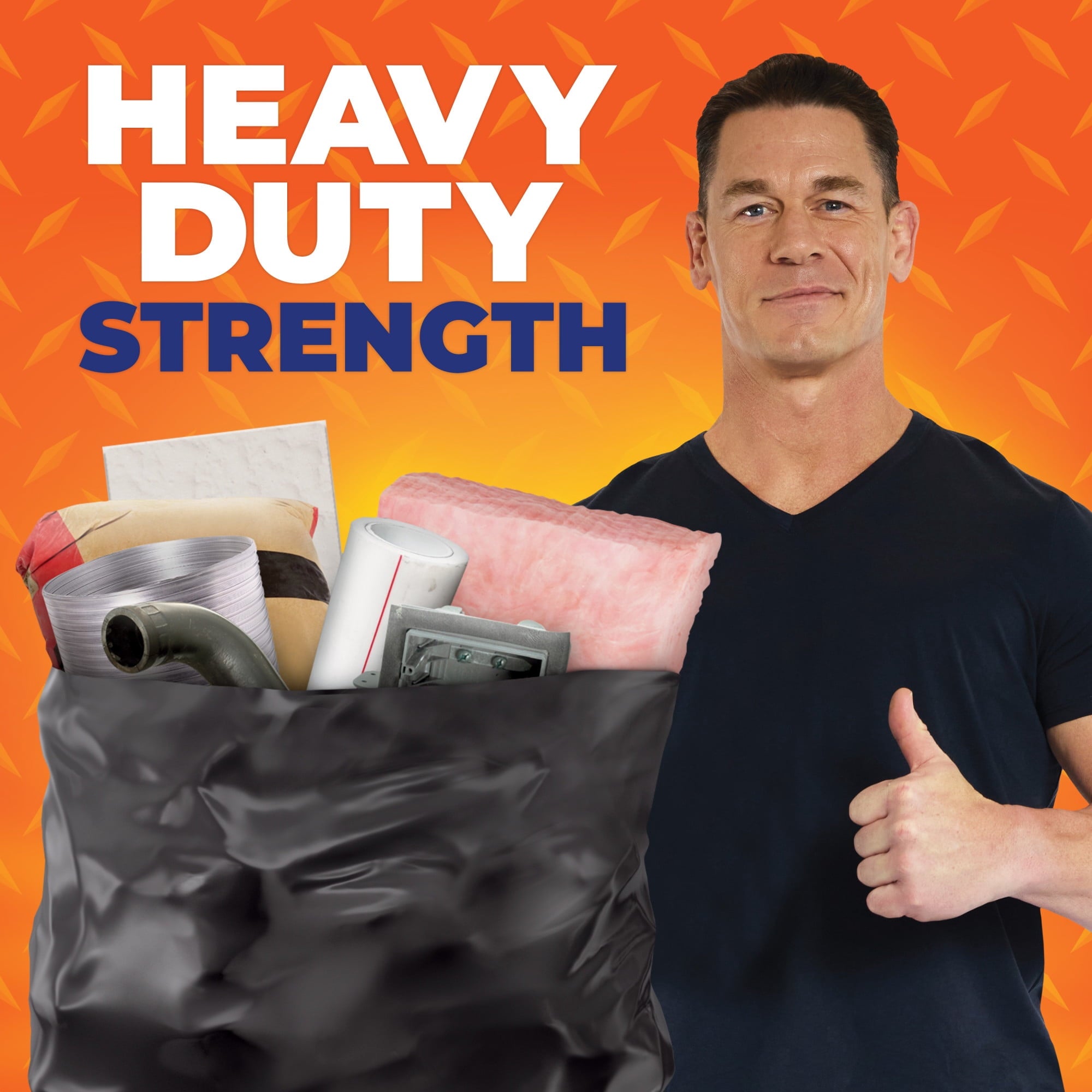 Hefty Heavy Duty Contractor Large Trash Bags - Made with 20% Post-Consumer Recycled Materials, 42 Gallon, 20 Count - 2-Pack