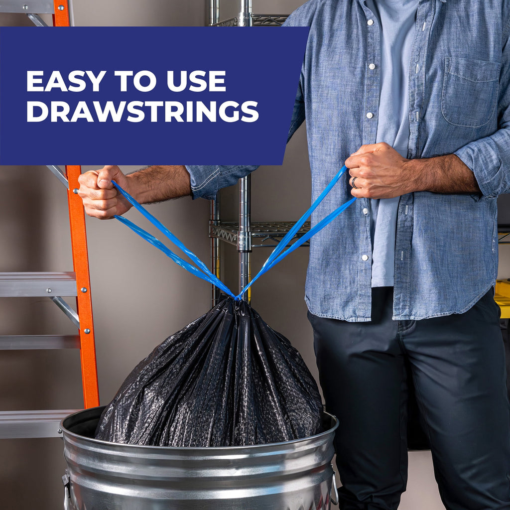 Hefty Ultra Strong 30 Gallon Trash Bags - Black Large Trash Bags, Fabuloso Peach Scent, 20 Bags