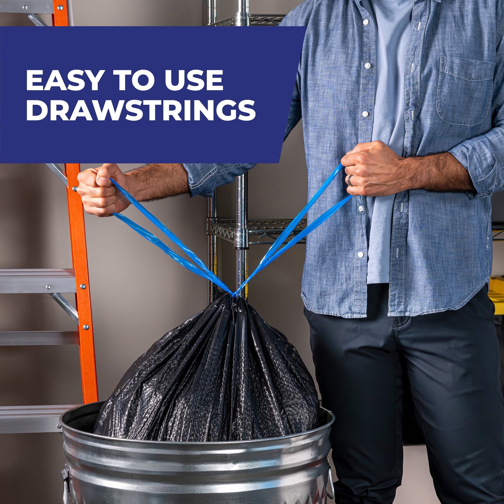 Hefty Ultra Strong 30 Gallon Trash Bags - Black Large Trash Bags, Fabuloso Peach Scent, 20 Bags
