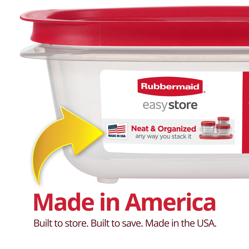 Rubbermaid 14.66-Cup EasyStore Square Container - Food Storage Container, Food Storage Container with Lids