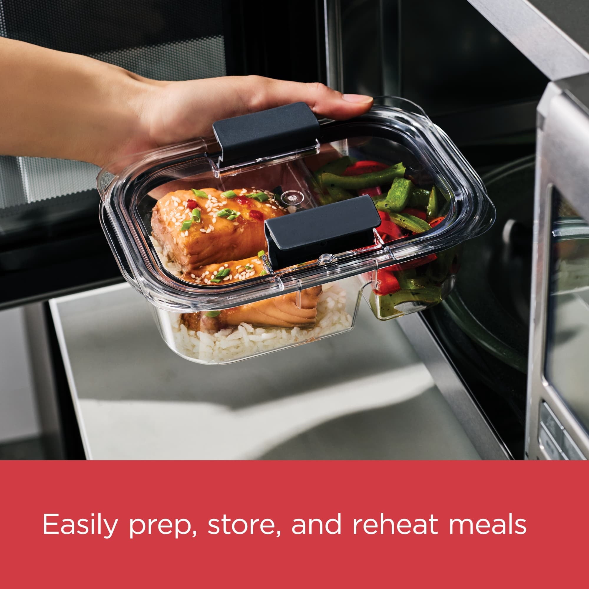 Rubbermaid Brilliance 4.7 Cup Medium Stain-Proof Food Storage Container - Set of 2 - 4-Pack