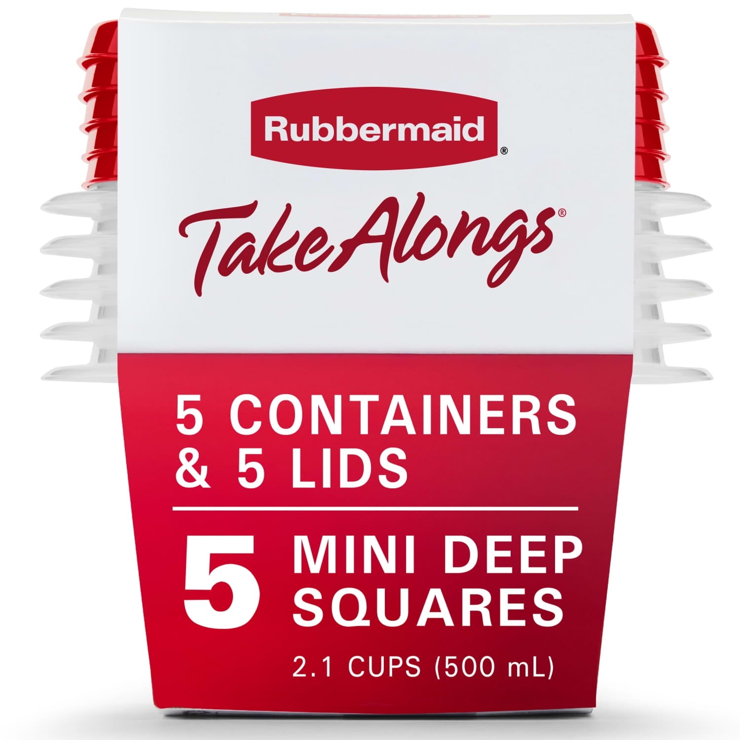 Rubbermaid 2.1 cups Clear Food Storage Container 5 pk - 2-Pack