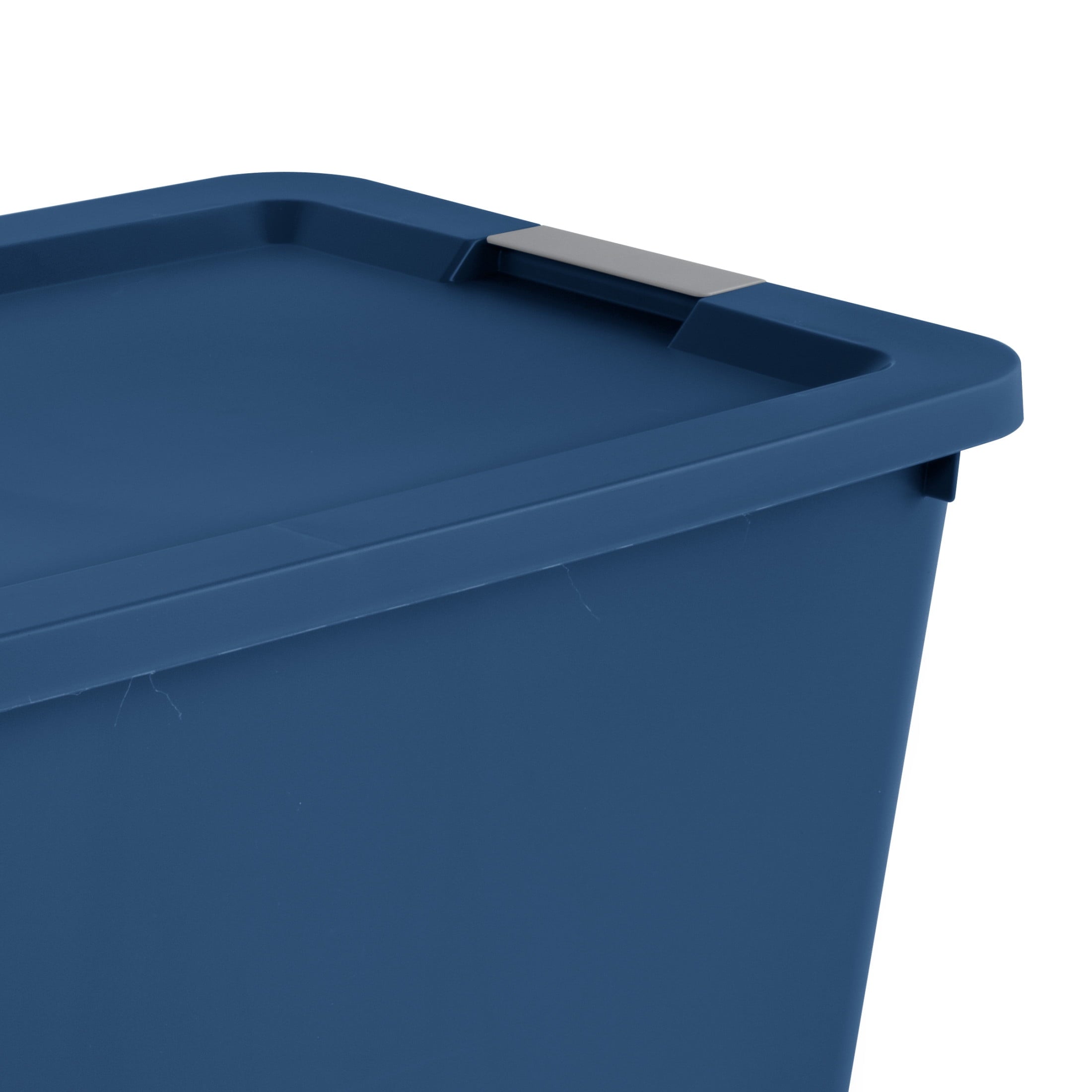 Sterilite 34 Gallon Extra-Large Storage Bin - Plastic Storage Container with Latch Lid, Blue