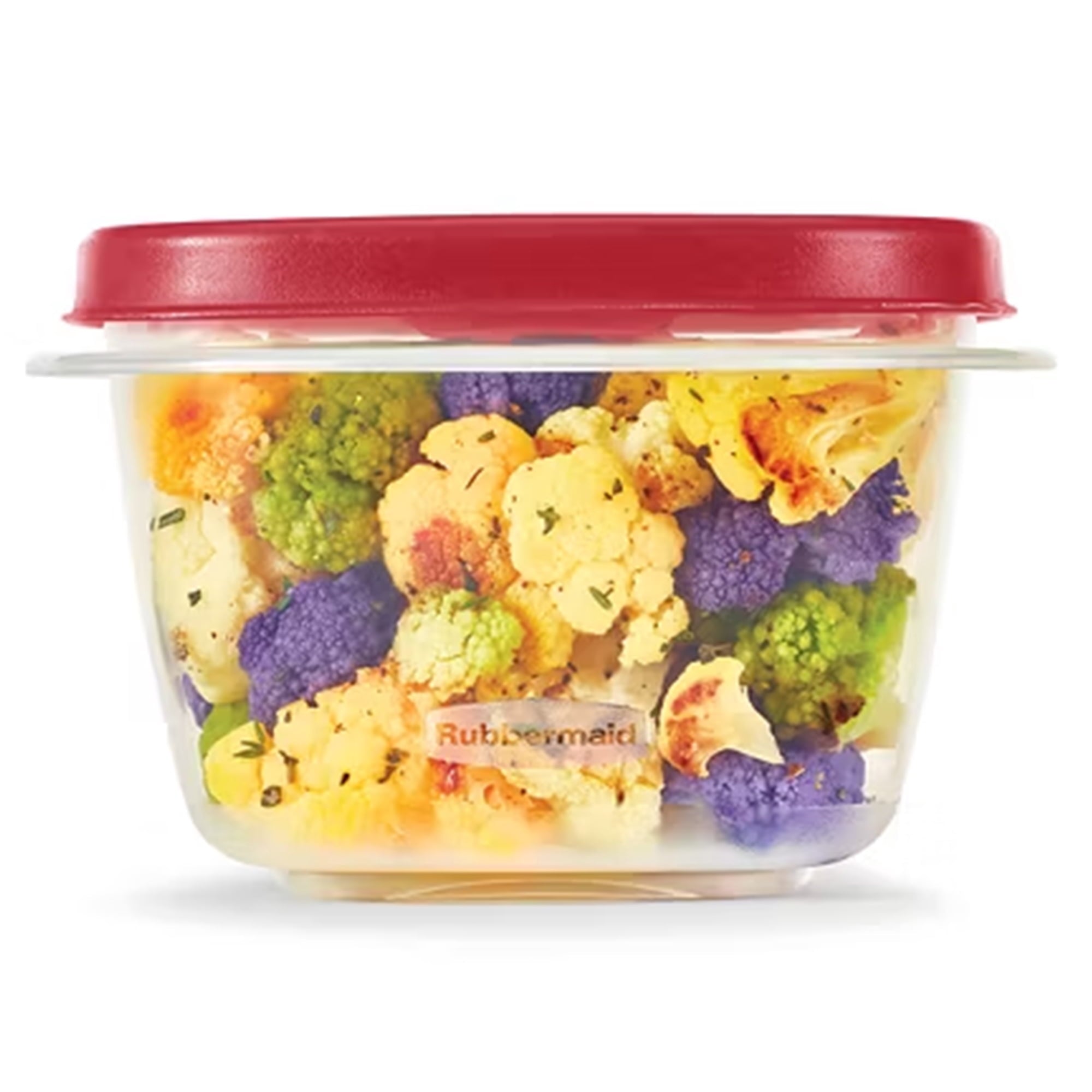 Rubbermaid Clear Food Storage and Organization Container Set with Lid - 2 Pack, Red