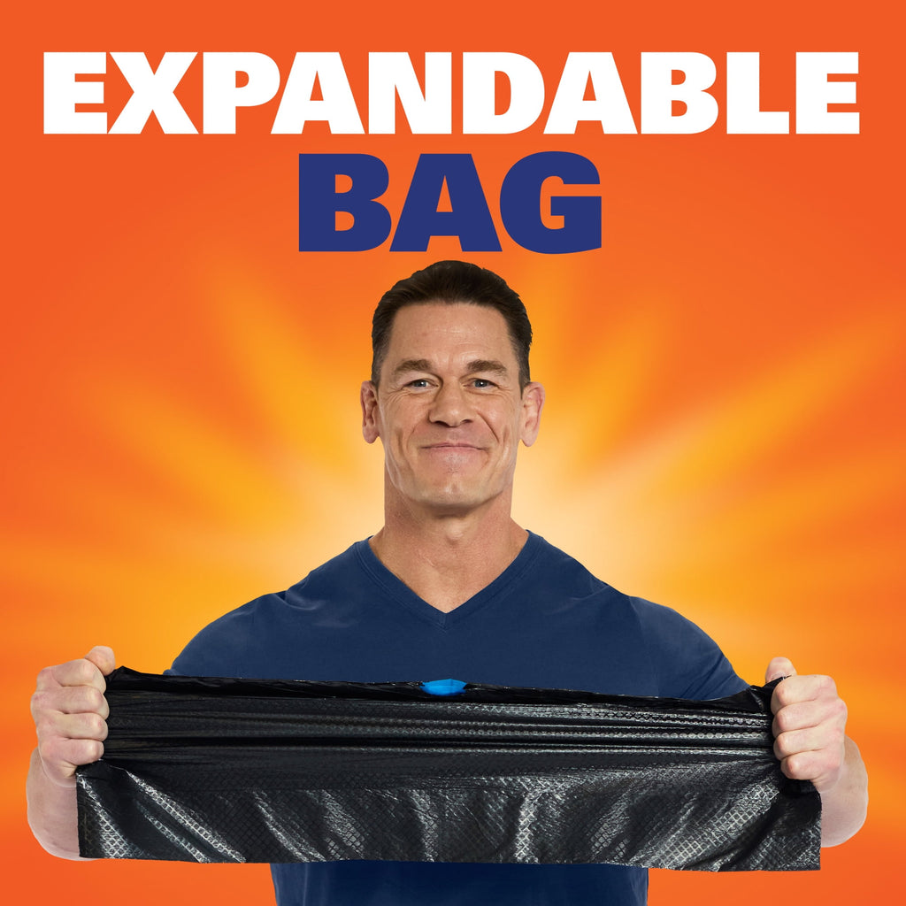 Hefty Ultra Strong 13 Gallon Trash Bags - Tall Kitchen Trash Bags, Blackout, Clean Burst Scent, 40 Bags