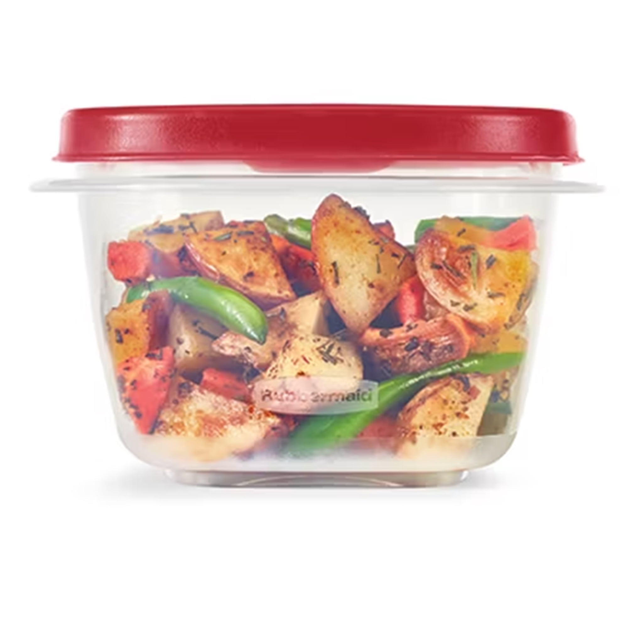 Rubbermaid Clear Food Storage and Organization Container Set with Lid - 2 Pack, Red