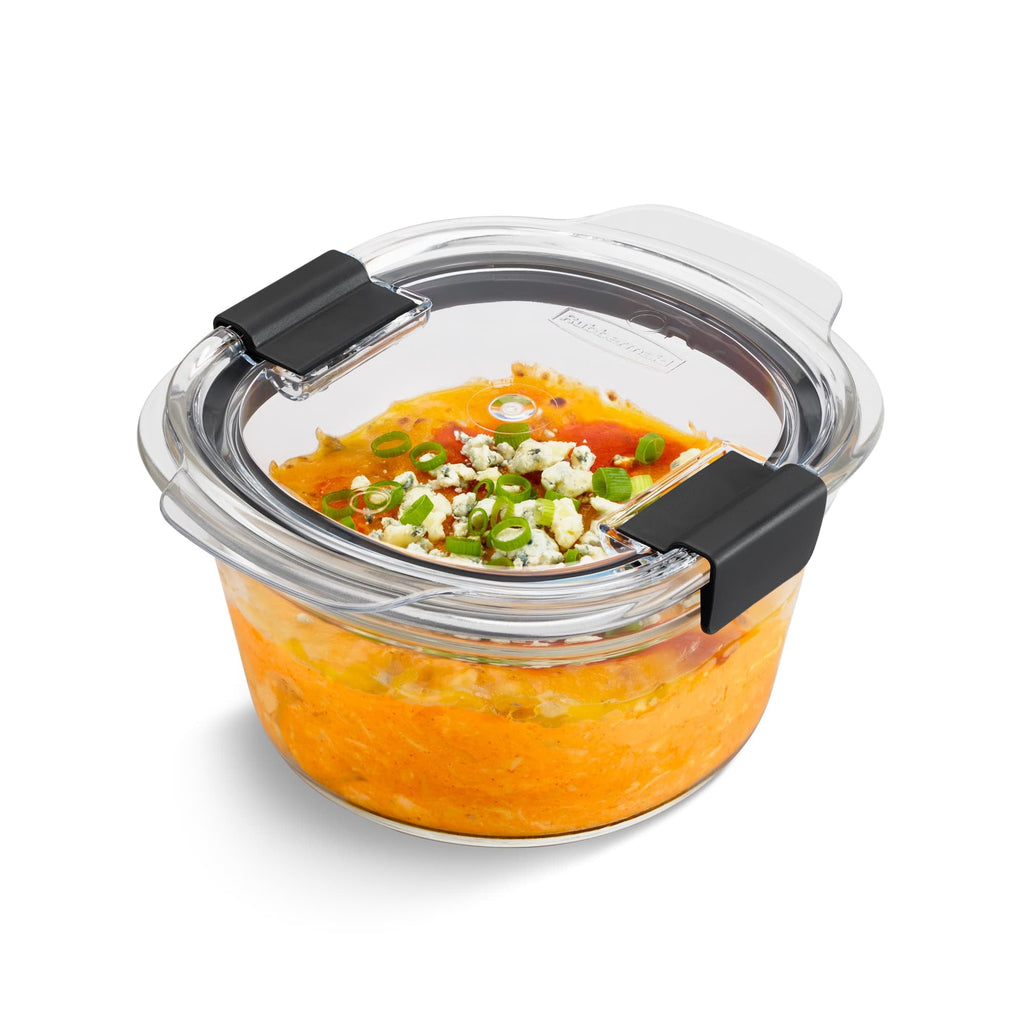 Rubbermaid Brilliance Glass Round Leak-Proof 2.9-Cup Food Storage Container