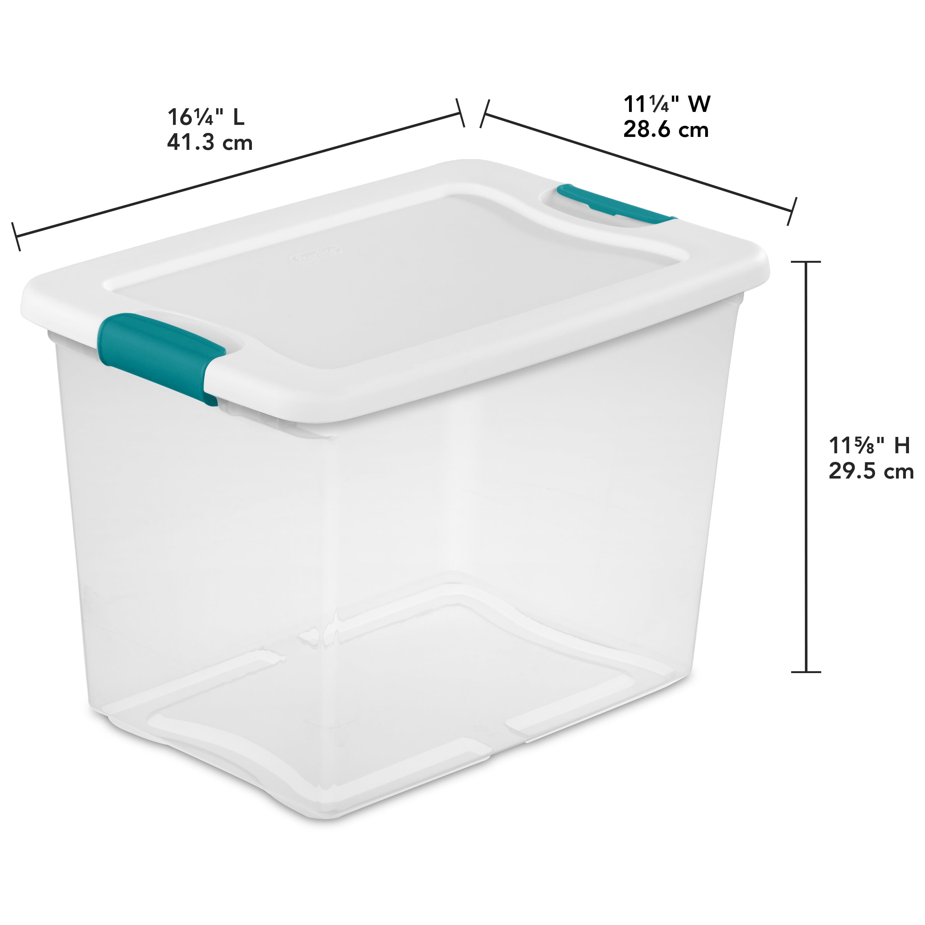 Sterilite 25 Qt. Latching Box White Set of 6