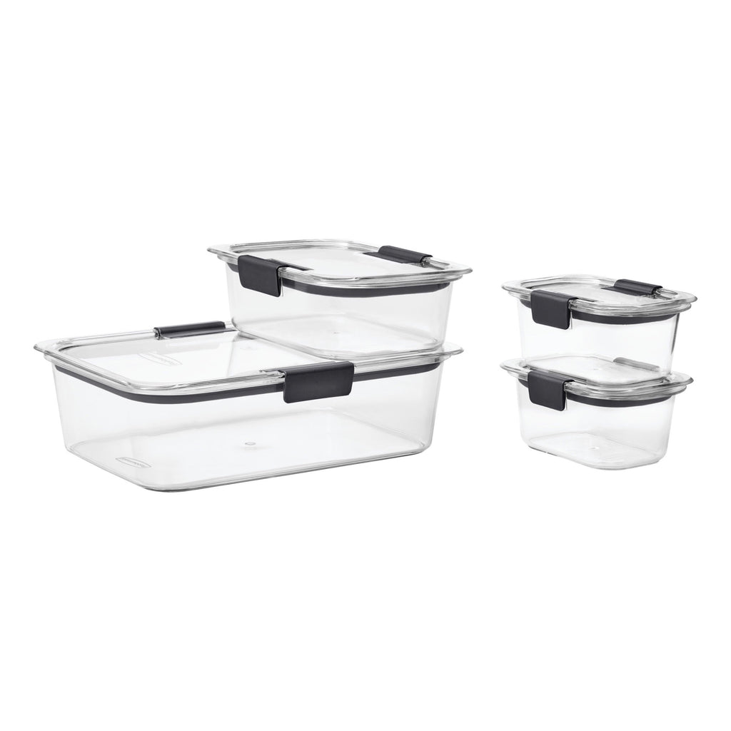 Rubbermaid® Brilliance® Leak-Proof Food Storage Containers with Airtight Lids - Set of 4 (8 Pieces Total) - BPA-Free & Stain Resistant