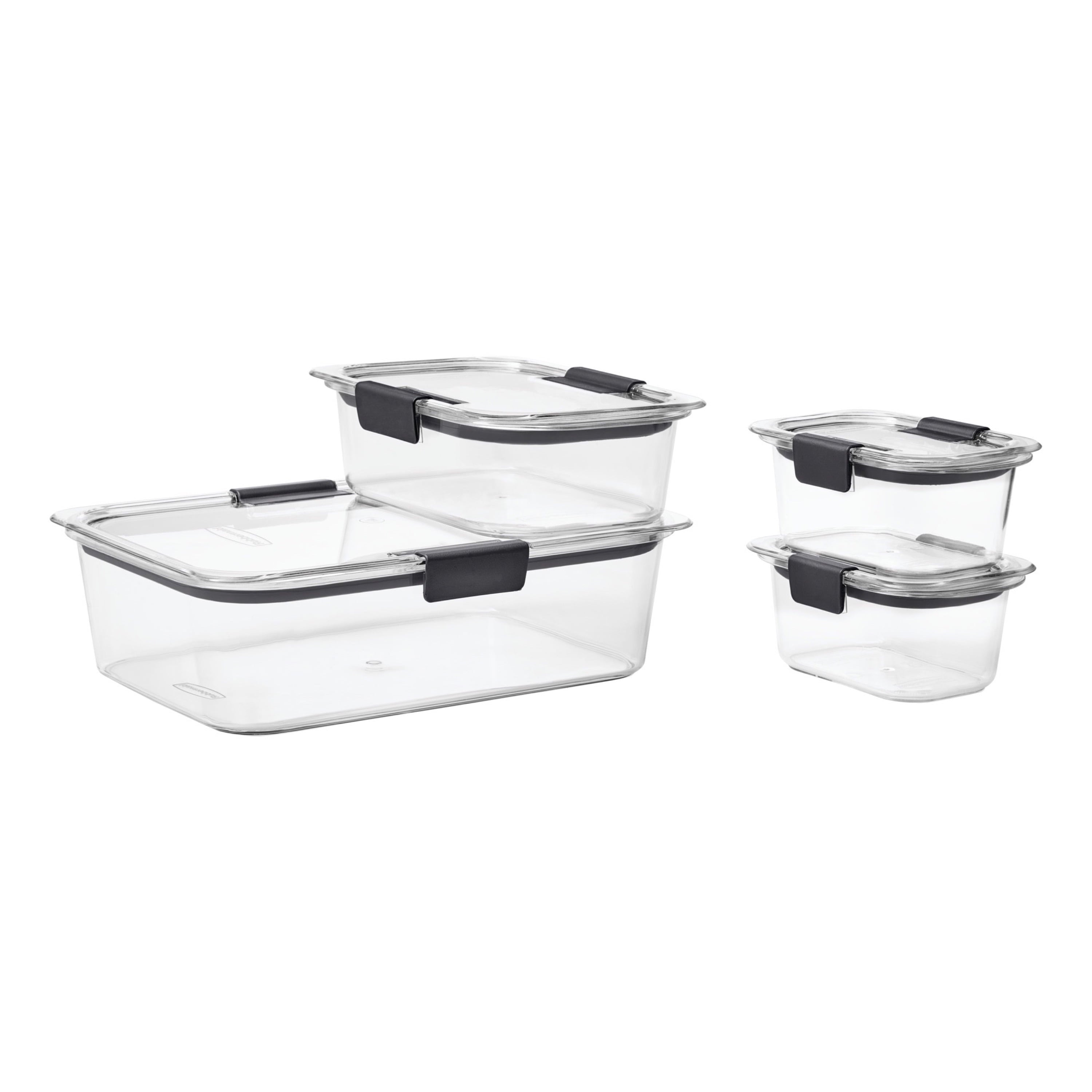Rubbermaid® Brilliance® Leak-Proof Food Storage Containers with Airtight Lids - Set of 4 (8 Pieces Total) - BPA-Free & Stain Resistant