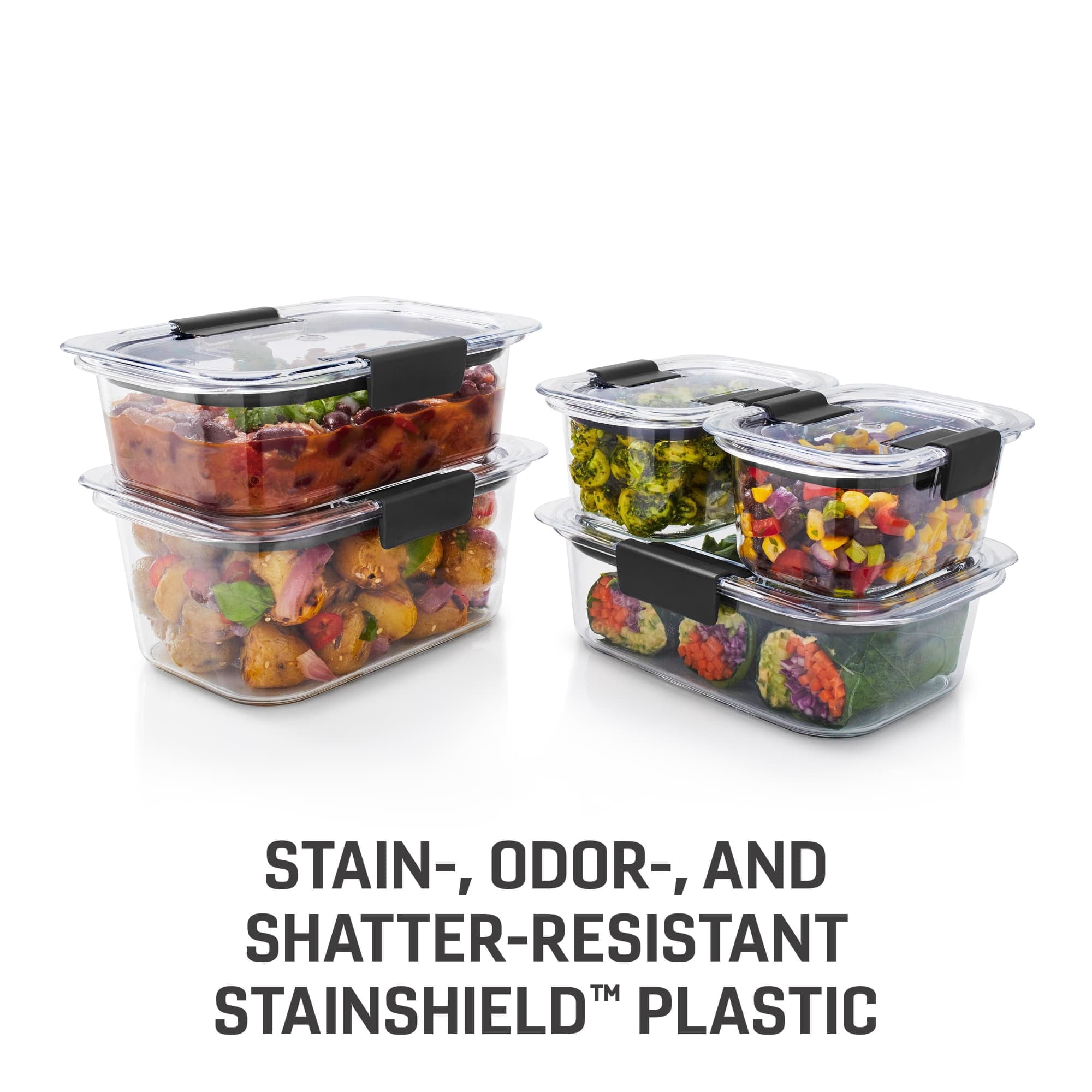 Rubbermaid Brilliance 10-Piece Set - Leak-Proof and Clear Food Storage Containers