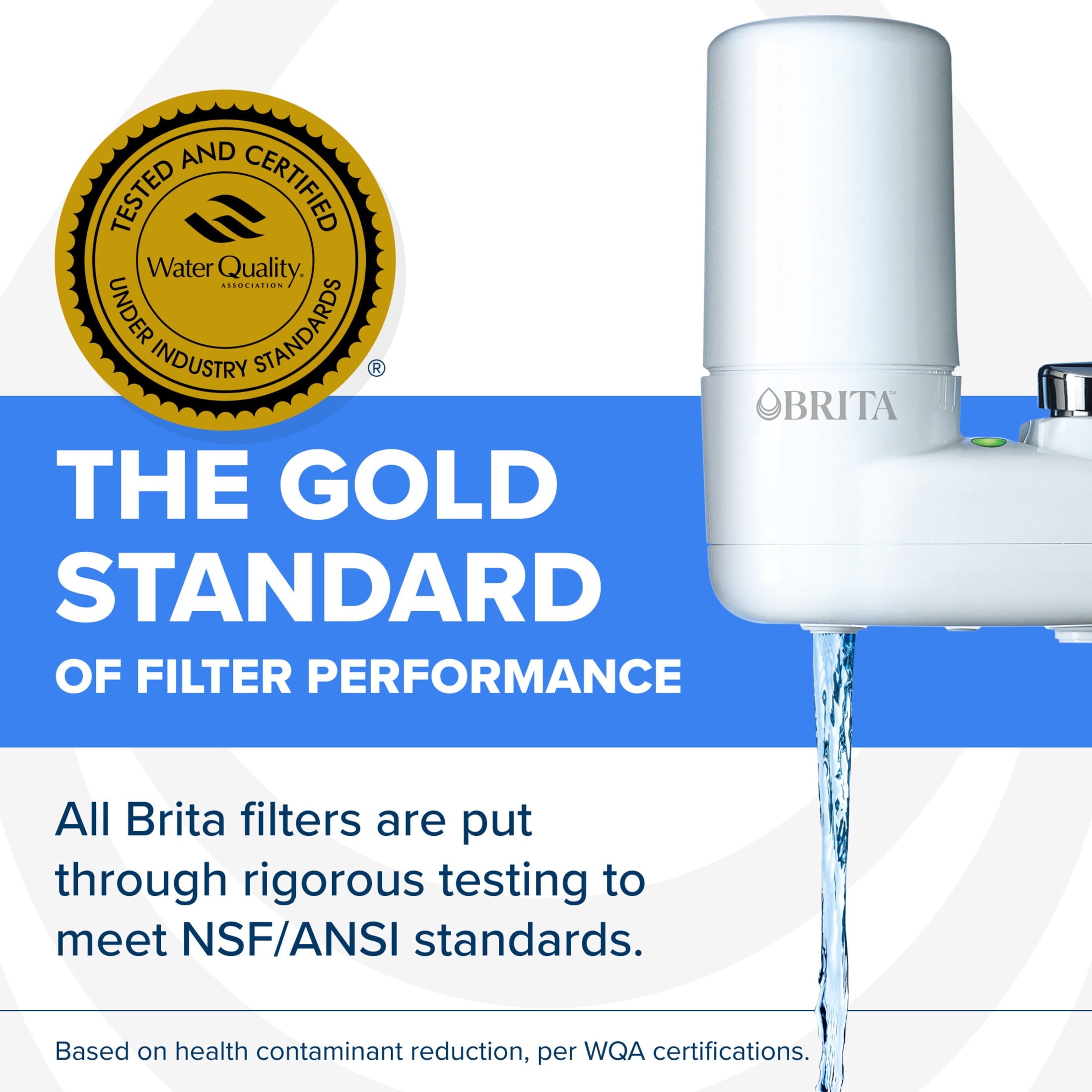 Brita Faucet Mount System Replacement Filter - Reduces Lead, Made Without BPA, White, 2 Count