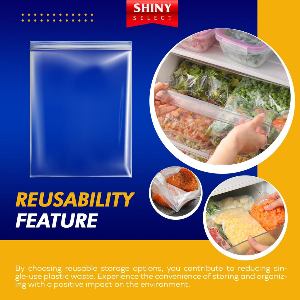 ( 30Count) - EXTREME THICK 4 MILL- XL Super Spacious Strong Clear Big Bags - ZIPPER TOP Heavy Duty Mill, 18x24'' Plastic Food Storage Bags For Clothing, Toys, Storage, Moving, Organization