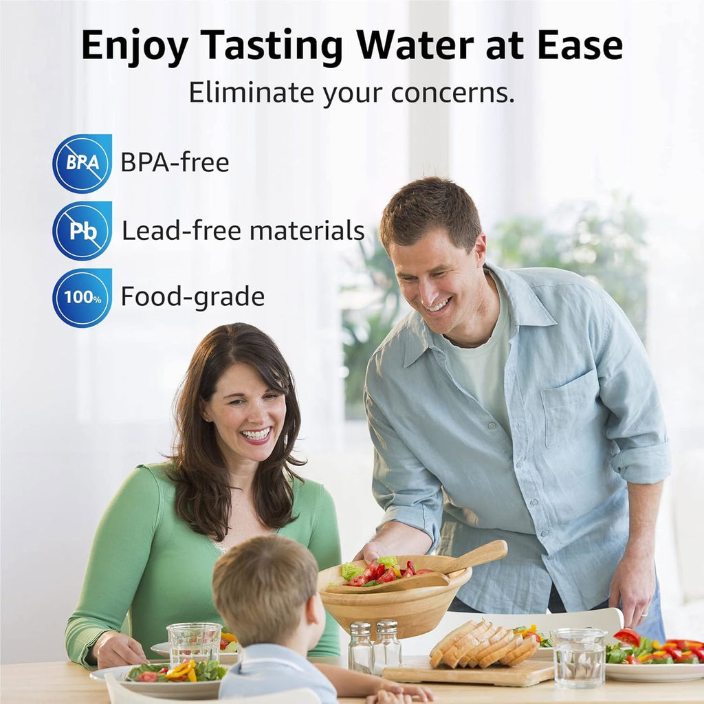 Overbest NSF Certified Pitcher Water Filter - Replacement for Brita® Pitchers and Dispensers, Brita® Classic 35557, OB03, Mavea® 107007, and More, Includes 3 Filters