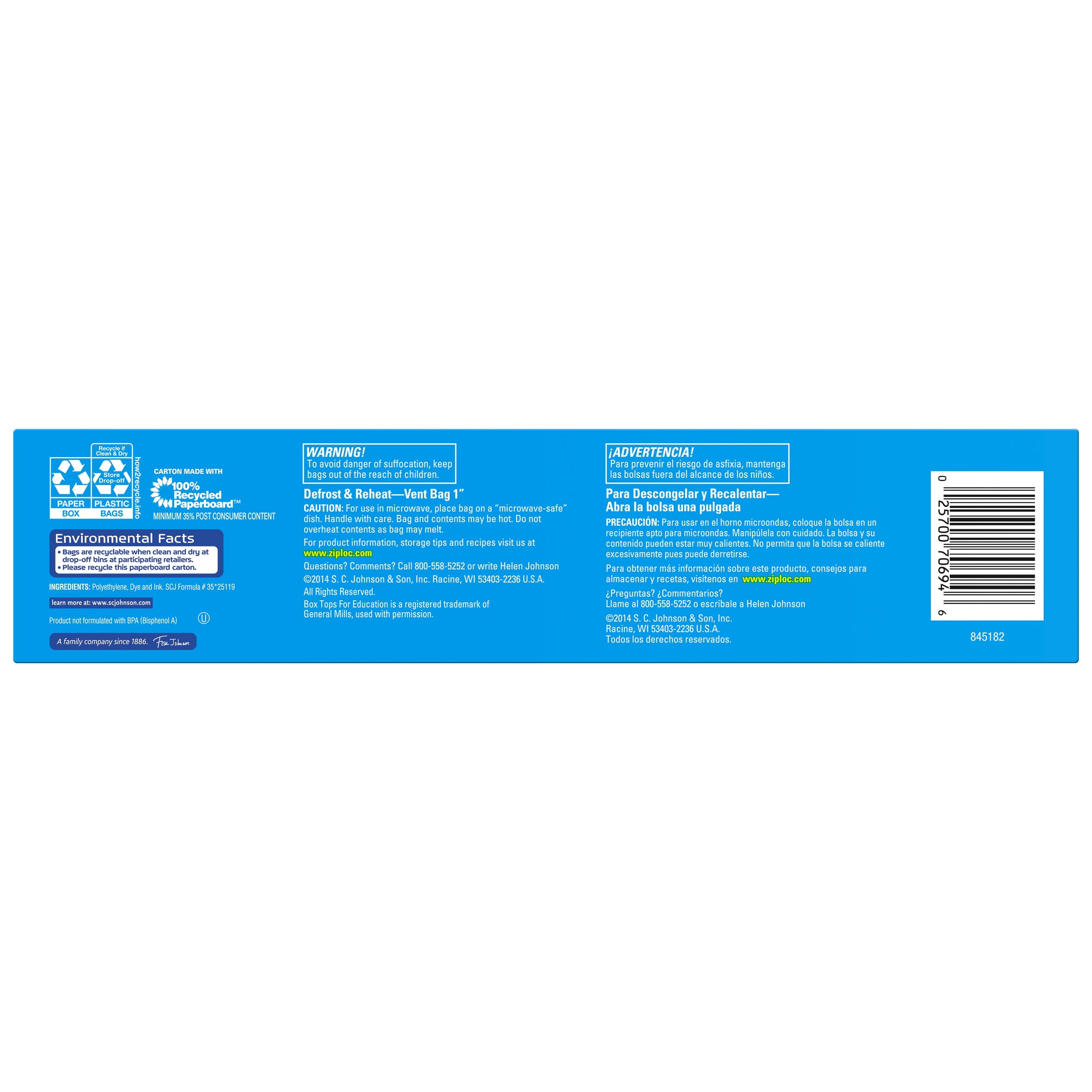Ziploc® Storage Bags - Gallon, 19 Count - 3-Pack