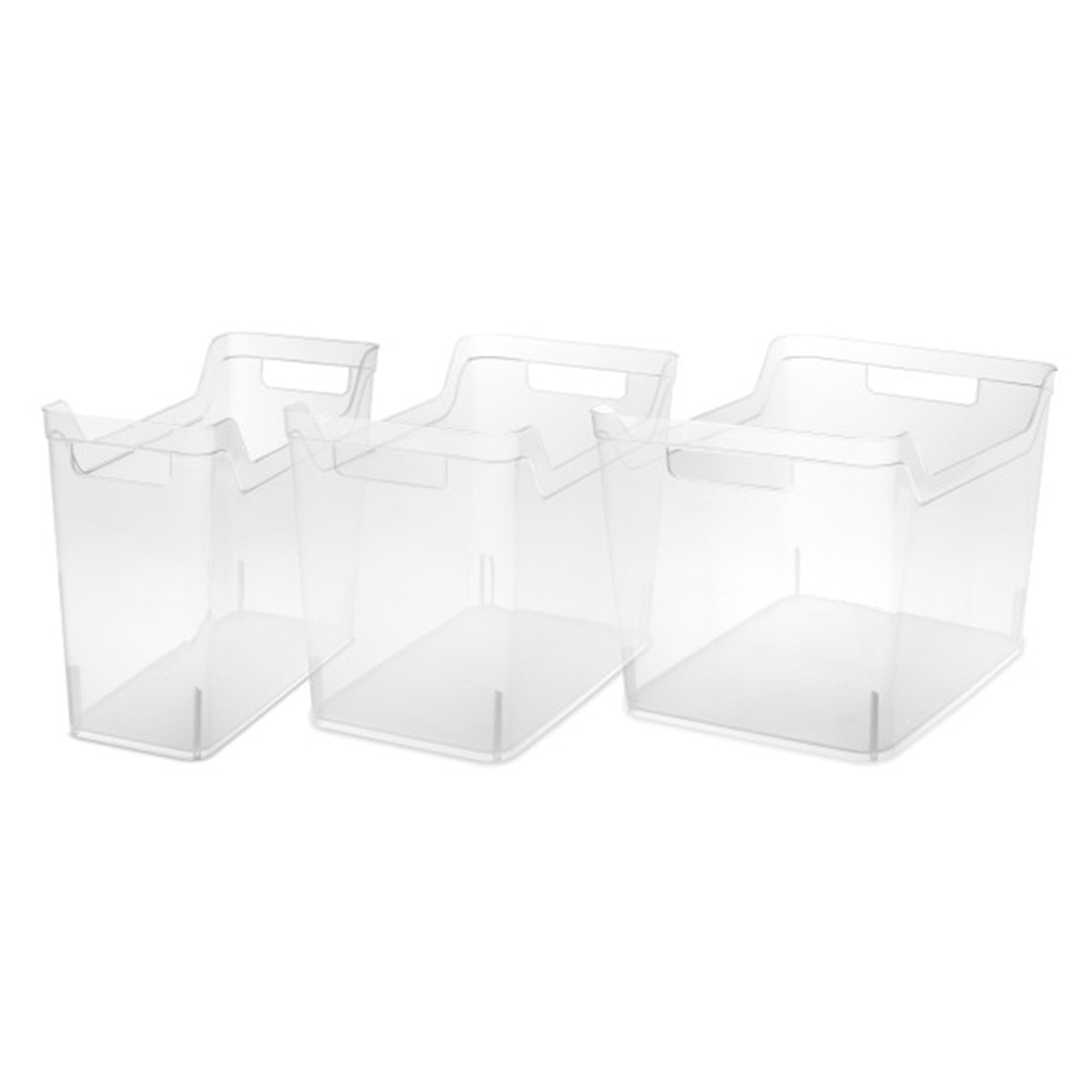 Sterilite Wide Shelf Bin - Clear Plastic Open Storage Containers, Multi-purpose Organizers, 6 Count