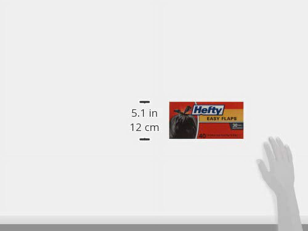 Hefty Easy Flaps Multipurpose Large Trash Bags - Unscented, 30 Gallon, 40 Count