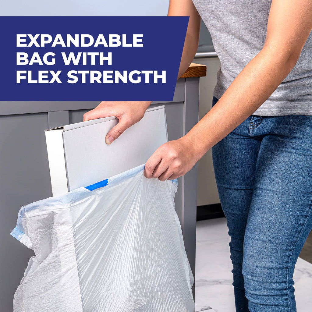 Hefty Ultra Strong 13 Gallon Trash Bags - Tall Kitchen Trash Bags, White, Citrus Twist Scent, 40 Bags
