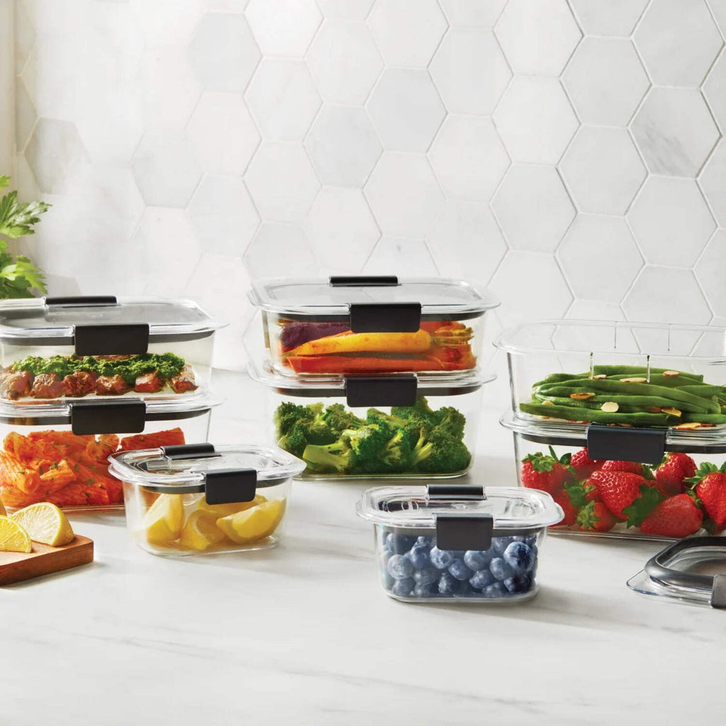 Rubbermaid Brilliance Plastic Food Storage Containers - Set of 16